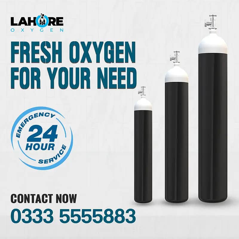 Oxygen gas Cylinder refill Lahore home delivery 3