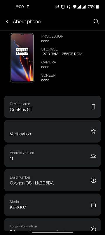 One plus 8T 12/256 Dual Sim exchange possible oppo vivo iphone Infinix 2