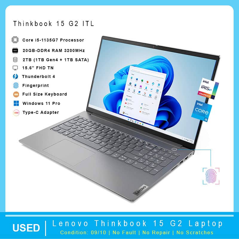 Lenovo ThinkBook 15 G2 Laptop i5 11th Gen 20GB RAM, 2TB SSD 0