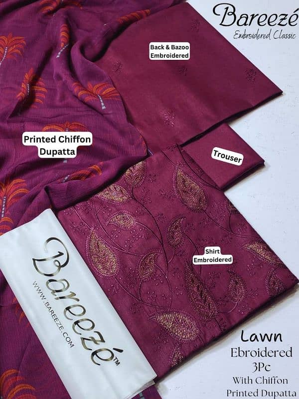 BAREEZE Heavy Embroidered 2K25 Eid Article 03140828176 1