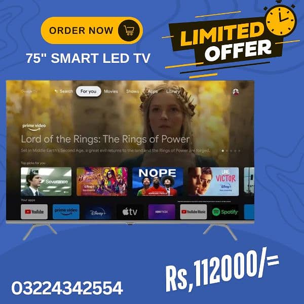 Ramzan offer 32 inch led tv smart 4k android os 03224342554 3