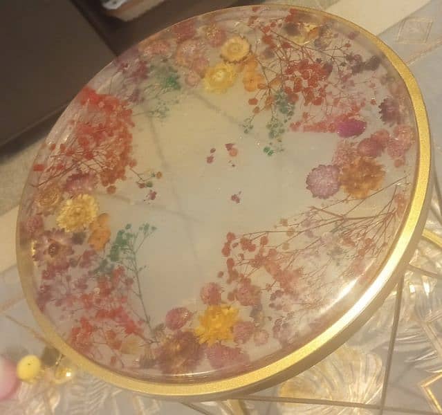 Resin Flower Table |Dried Rose Preserved Table|Hand Crafts 3