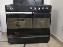 gas cooking range with a double oven