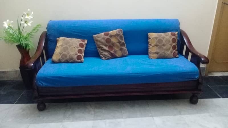 pure wooden 3 seater sofa 1