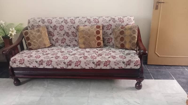 pure wooden 3 seater sofa 2