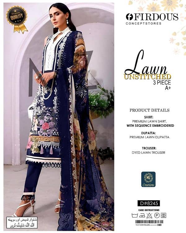 Unstitched*(Lawn Opening 2025)*  *Lawn 3pc Collection 6