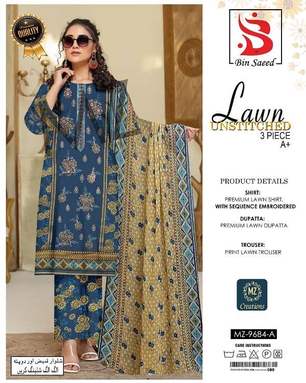 Unstitched*(Lawn Opening 2025)*  *Lawn 3pc Collection 8