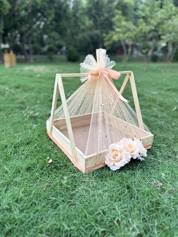 WOODEN GIFT BASKET 0