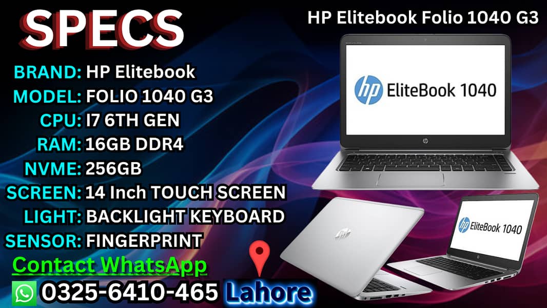 Core i7 6th Gen HP Elitebook folio 1040 g3 notebook Laptop 0