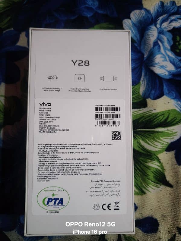 Vivo y28  full box pack 4