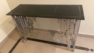 Console Table with Glass Top