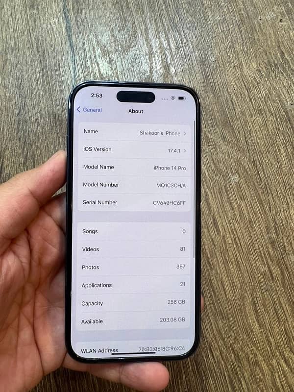 iPhone 14pro 256gb non pta wather pruuf 1