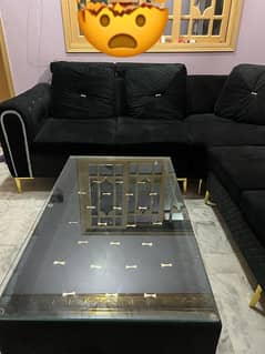 6 seater sofa set with table