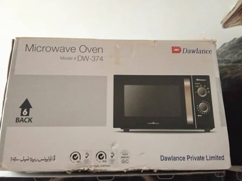 Dawlance Microwave oven # DW374 0