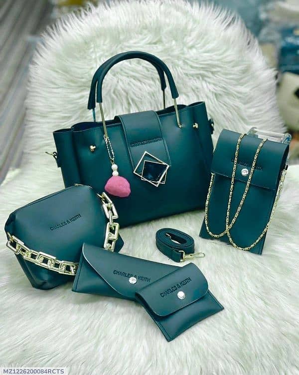 Stylish Faux Leather Handbag for girls 5 Pcs Collection 1