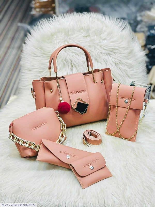 Stylish Faux Leather Handbag for girls 5 Pcs Collection 2