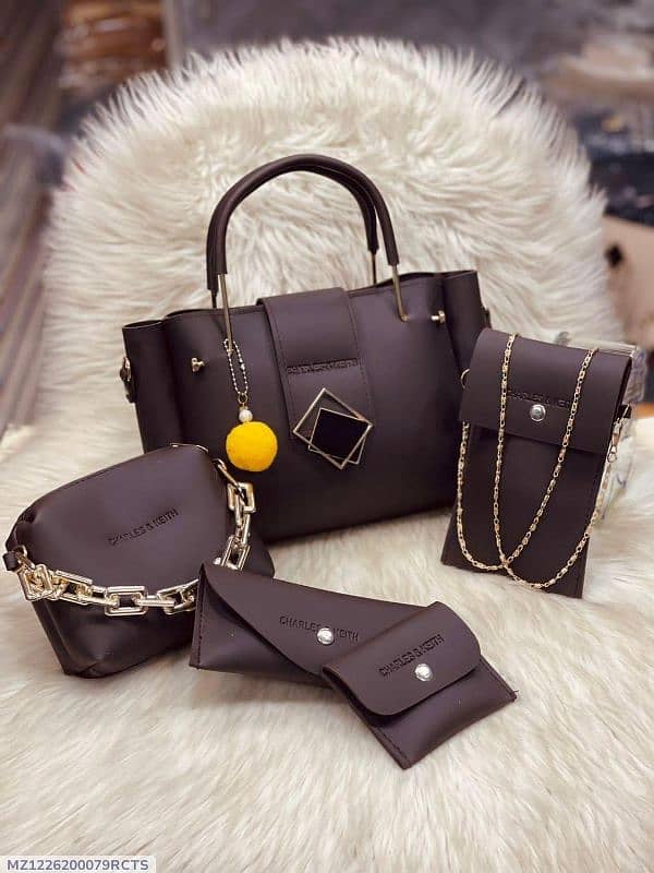 Stylish Faux Leather Handbag for girls 5 Pcs Collection 4