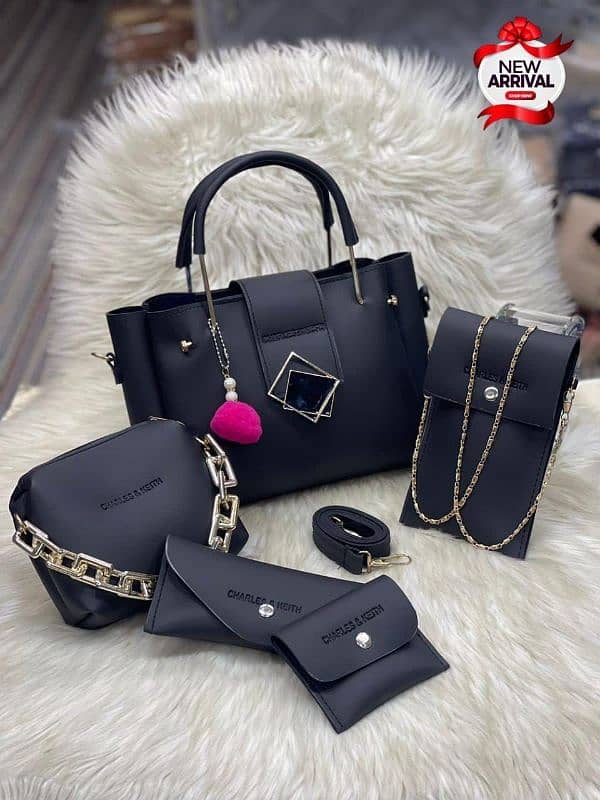 Stylish Faux Leather Handbag for girls 5 Pcs Collection 10