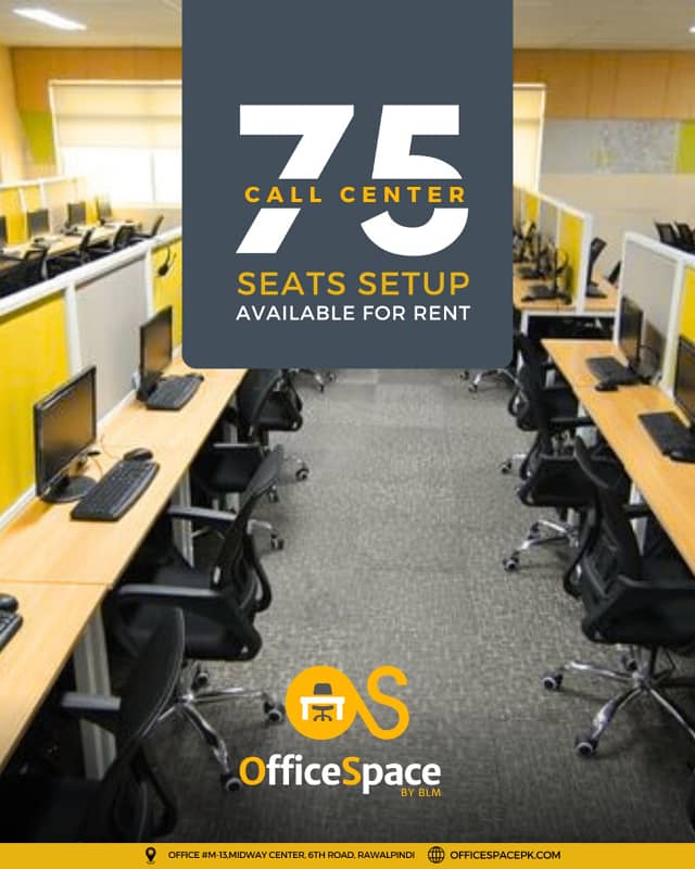 Furnished Call Center Seats On Lease 5 Seats To 200 Seats Available on Murree Road Sadder Commercial Market 2