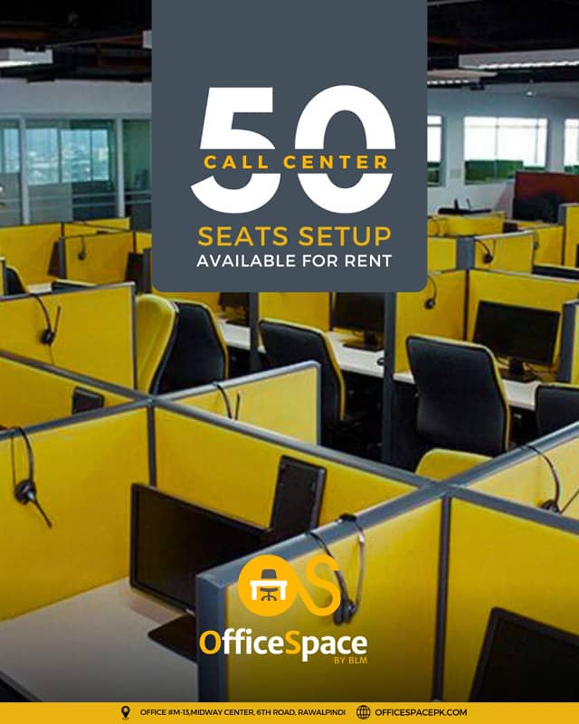 Furnished Call Center Seats On Lease 5 Seats To 200 Seats Available on Murree Road Sadder Commercial Market 3