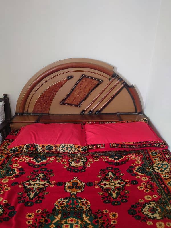 Bed with two side tables for sale 1