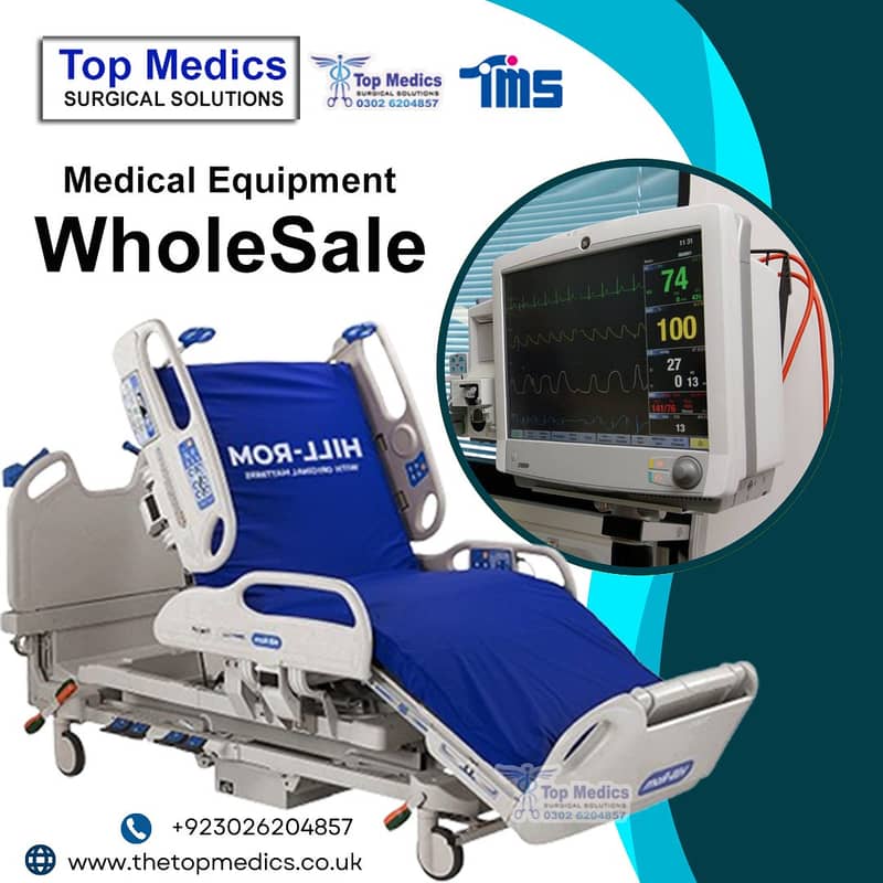 Stretcher trolley/OT Table/Patient Monitor Oxygen concentrator ICU Bed 2