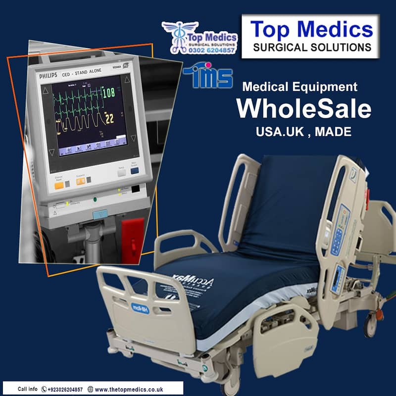 Stretcher trolley/OT Table/Patient Monitor Oxygen concentrator ICU Bed 12