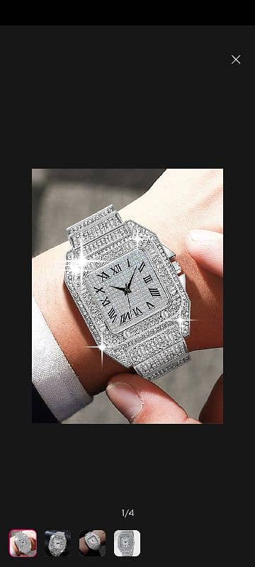 full diamond quartz watch 0