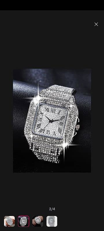 full diamond quartz watch 1