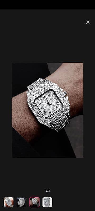 full diamond quartz watch 2