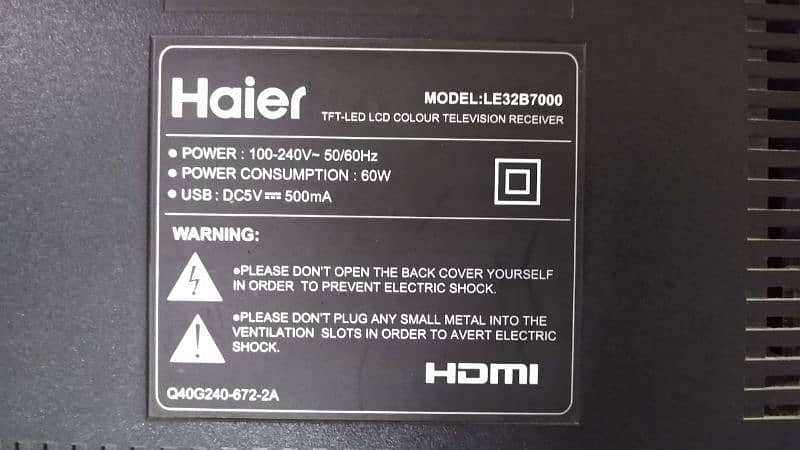 HAIER LED ,32 INCH 6