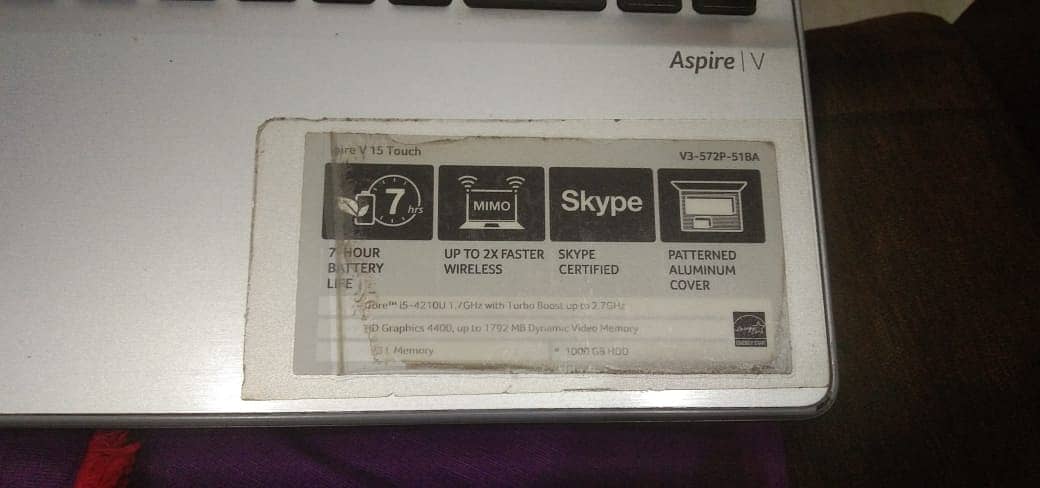 Laptop Acer Aspire V 2