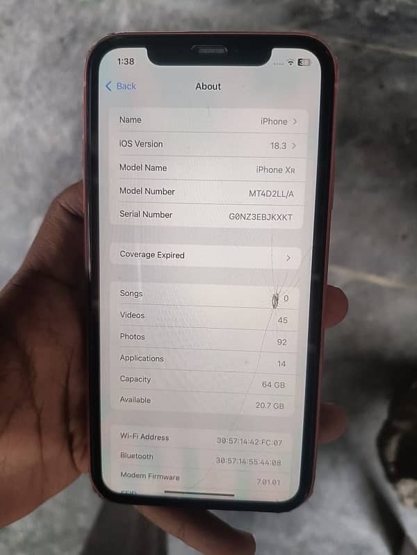 all ok no flat 10/9 only glass break iphone xr 64gb 83% battery health 4