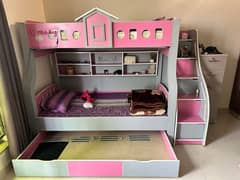 Kids Bunker Bed | Pillar Bed | Triple Bed | 2 Mattress Included