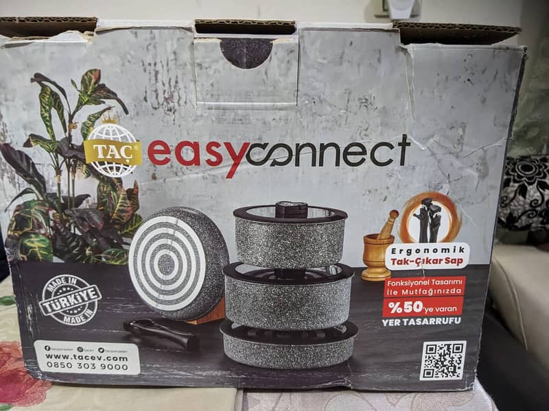 Taç Easy Connect 8 Piece Cookware Set Black 0