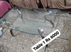 3 Centre Glass Tables and 1 study/ office table available