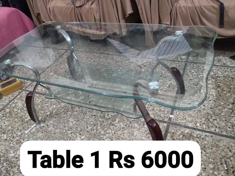 3 Centre Glass Tables and 1 study/ office table available 1