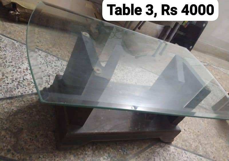 3 Centre Glass Tables and 1 study/ office table available 5