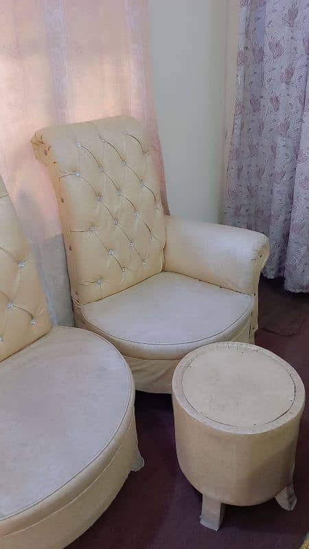 2 sofa chairs coffee chairs bedroom chair  with table 2