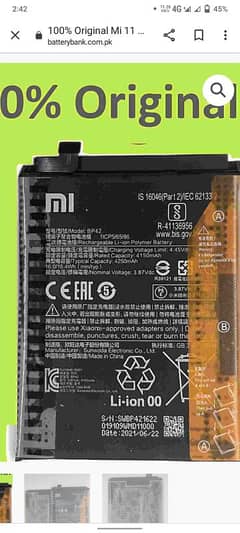 MI 11 lite battery camera speaker 03053914084