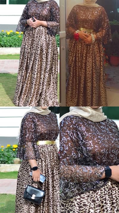Silk Full Length Scurt With Golden Belt & Work Shirt