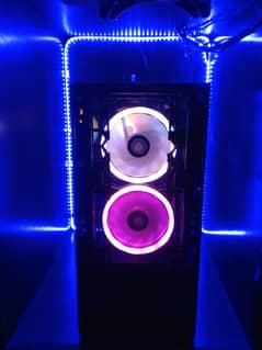 gaming PC with rgb casing