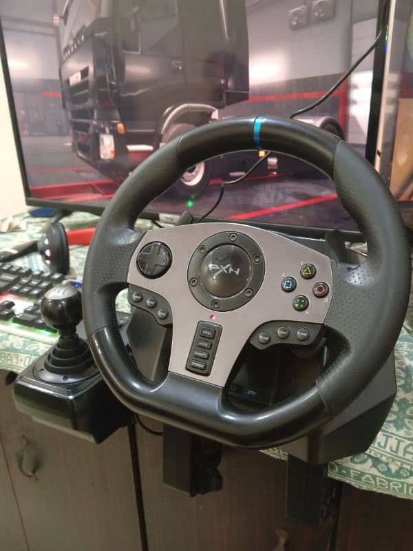 package gaming PC and steering wheel 14