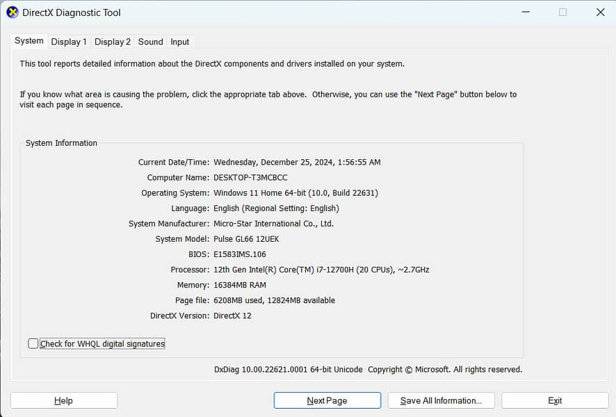 Core  i7 12th generation MSI PULSE nvidia Rtx 3060 graphics card 4