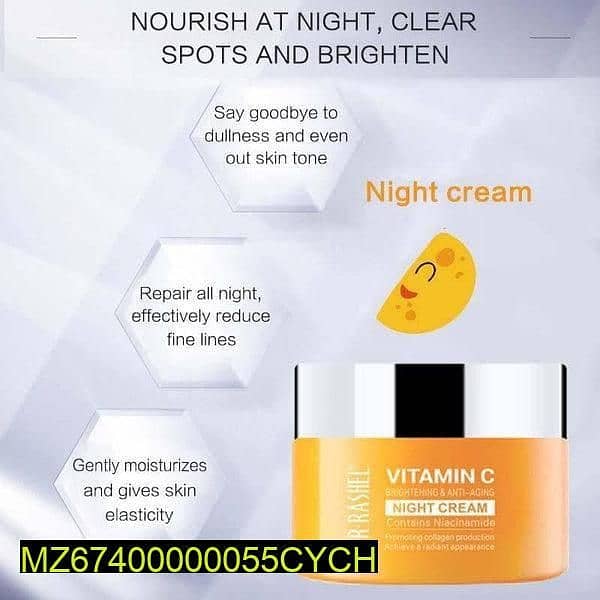 Vitamin C Day and Night Cream and Cleanser, Pack of 3 2