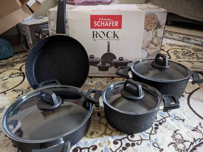 Schafer, ROCK GRANITE FIREPROOF COOKWARE SET, 4 Pieces 0