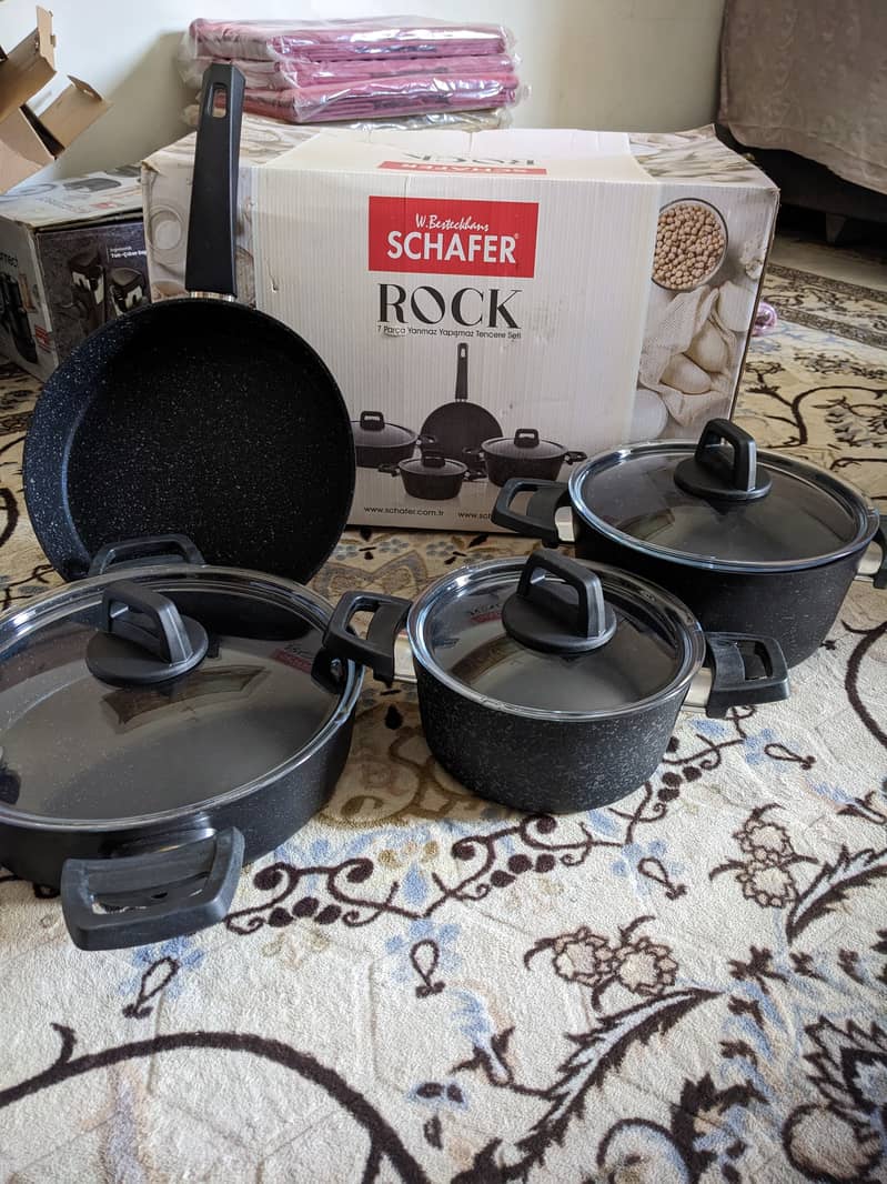 Schafer, ROCK GRANITE FIREPROOF COOKWARE SET, 4 Pieces 1