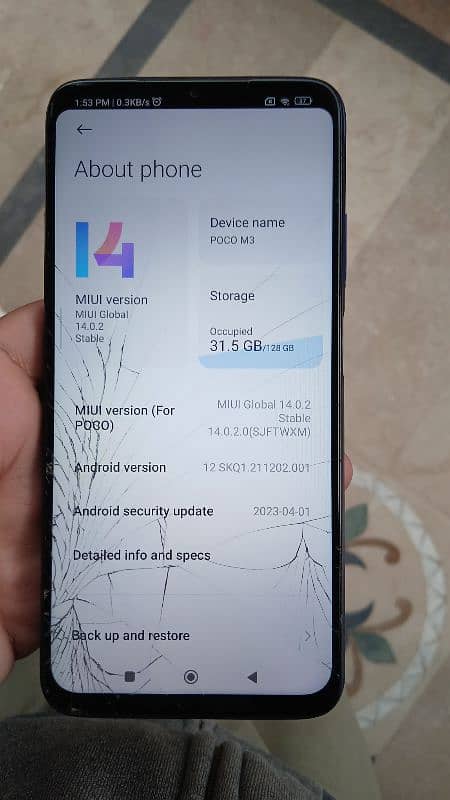 Xiaomi Poco M3 - Screen cracked but working fine 6