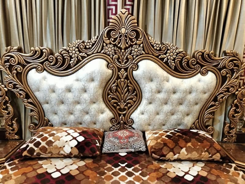 Bed Set/Poshish Bed /Double Bed/king Size Bed/Bed Dressing Side Table 1