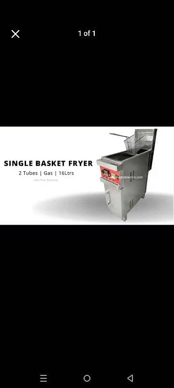 Fryer 16 LTRS Single Basket 0